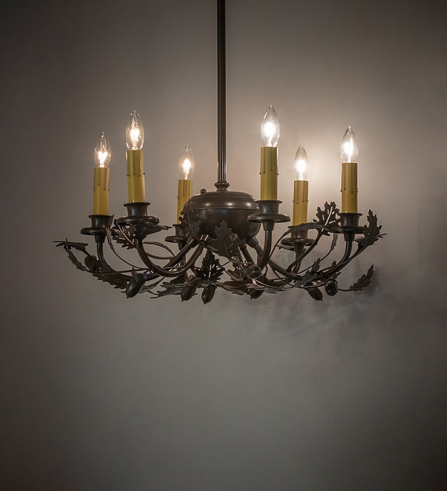 Meyda Tiffany 266809 Six Light Chandelier, Timeless Bronze