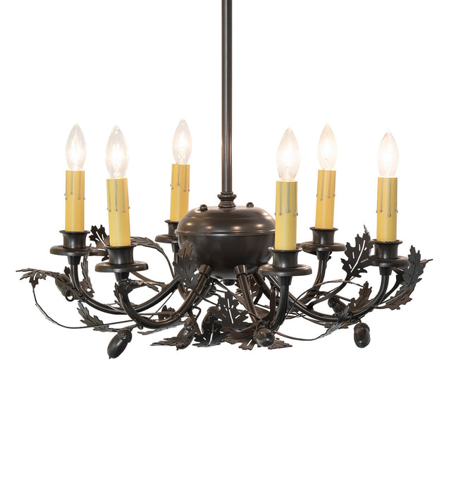 Meyda Tiffany 266809 Six Light Chandelier, Timeless Bronze
