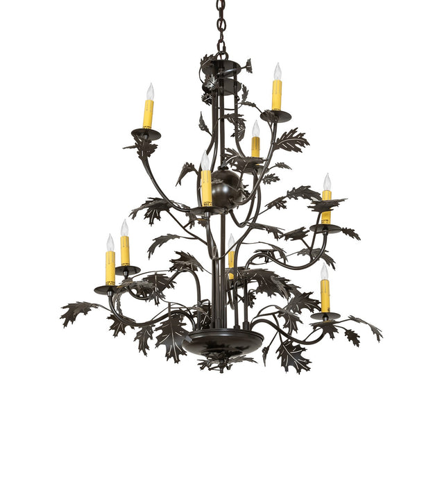 Meyda Tiffany 266816 Nine Light Chandelier, Timeless Bronze