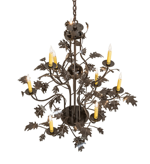Meyda Tiffany 266816 Nine Light Chandelier, Timeless Bronze
