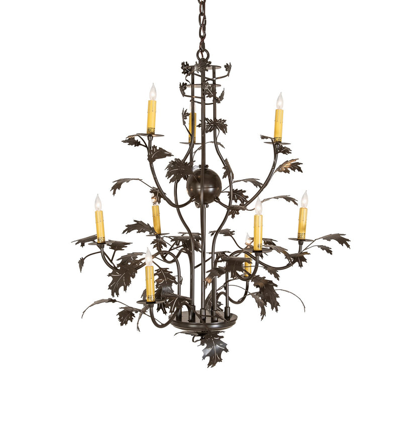 Meyda Tiffany 266816 Nine Light Chandelier, Timeless Bronze