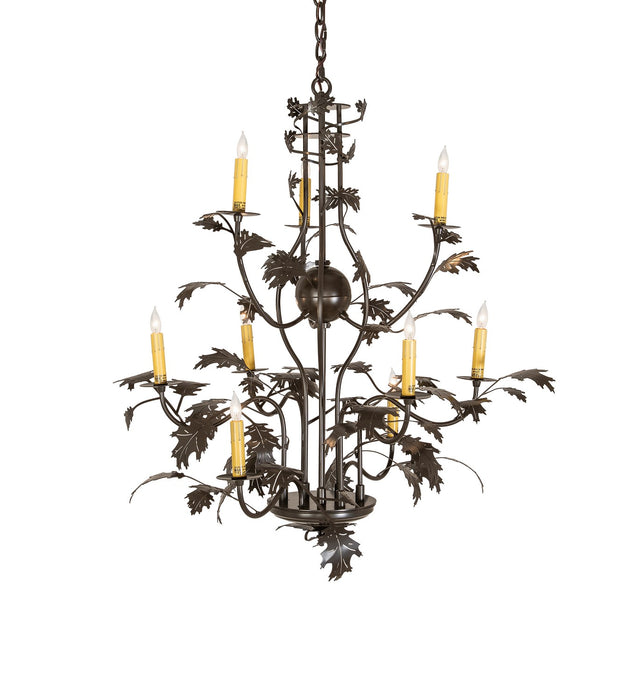 Meyda Tiffany 266816 Nine Light Chandelier, Timeless Bronze