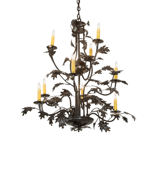 Meyda Tiffany 266816 Nine Light Chandelier, Timeless Bronze