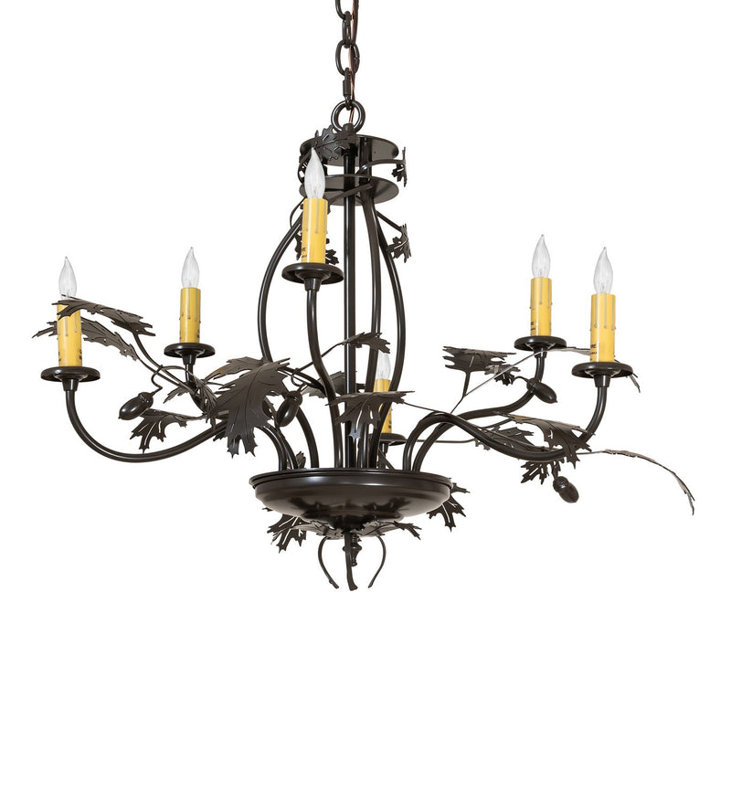 Meyda Tiffany 266817 Six Light Chandelier, Timeless Bronze