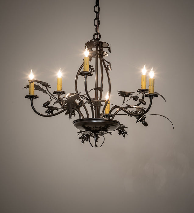 Meyda Tiffany 266817 Six Light Chandelier, Timeless Bronze