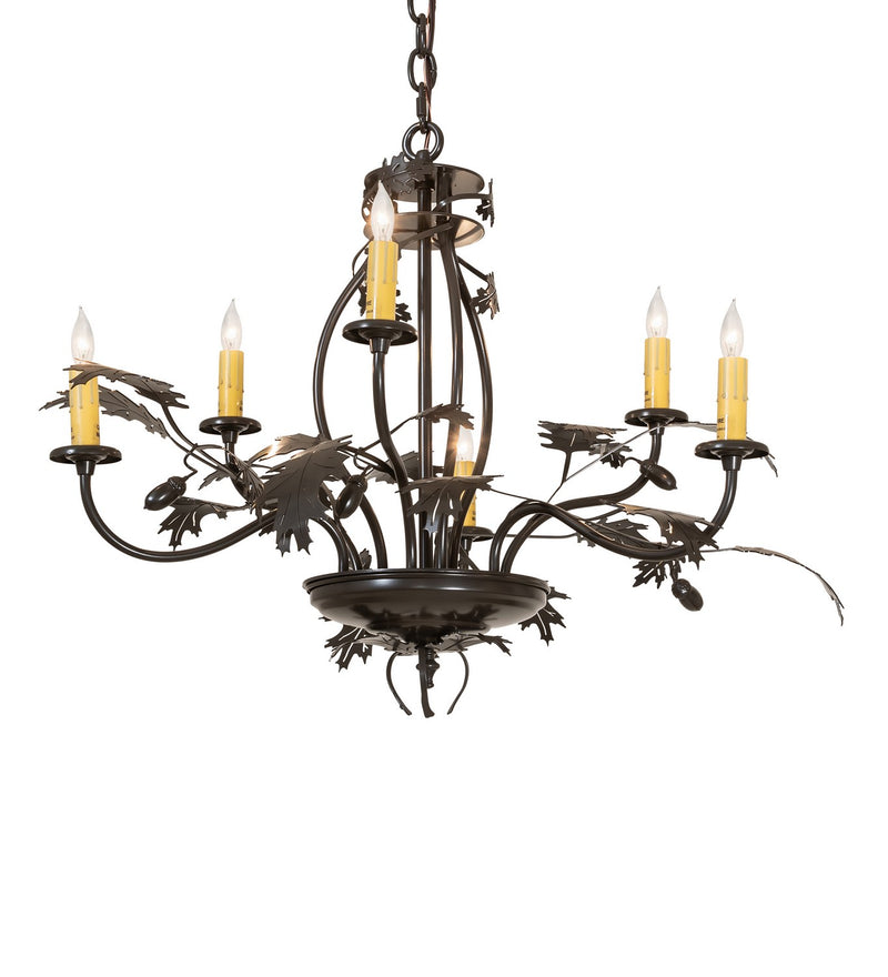 Meyda Tiffany 266817 Six Light Chandelier, Timeless Bronze