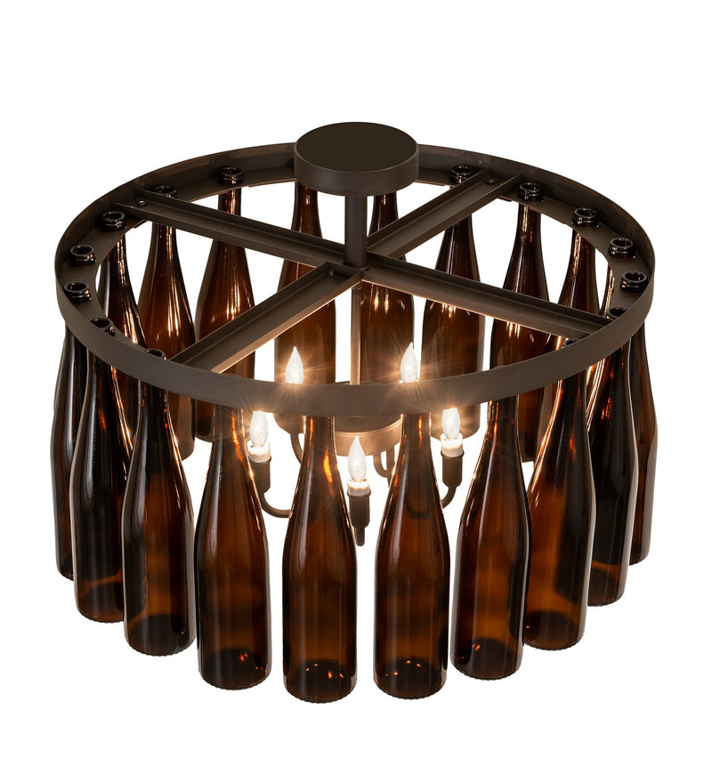 Meyda Tiffany 267170 Five Light Ceiling Fixture, Oil Rubbed Bronze