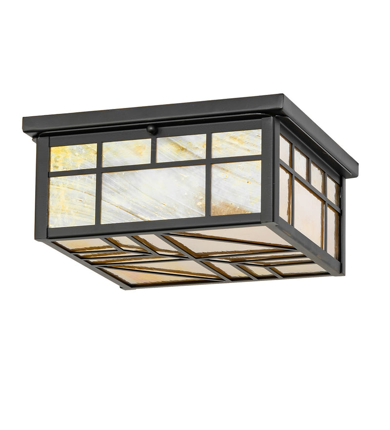 Meyda Tiffany 268104 Two Light Flushmount, Solar Black