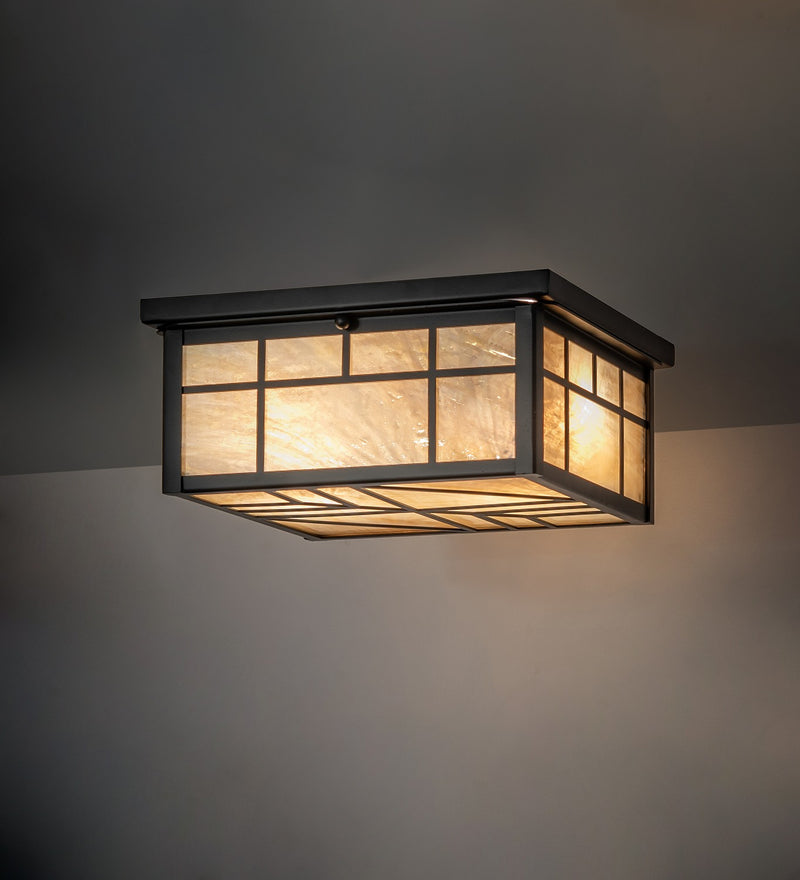 Meyda Tiffany 268104 Two Light Flushmount, Solar Black