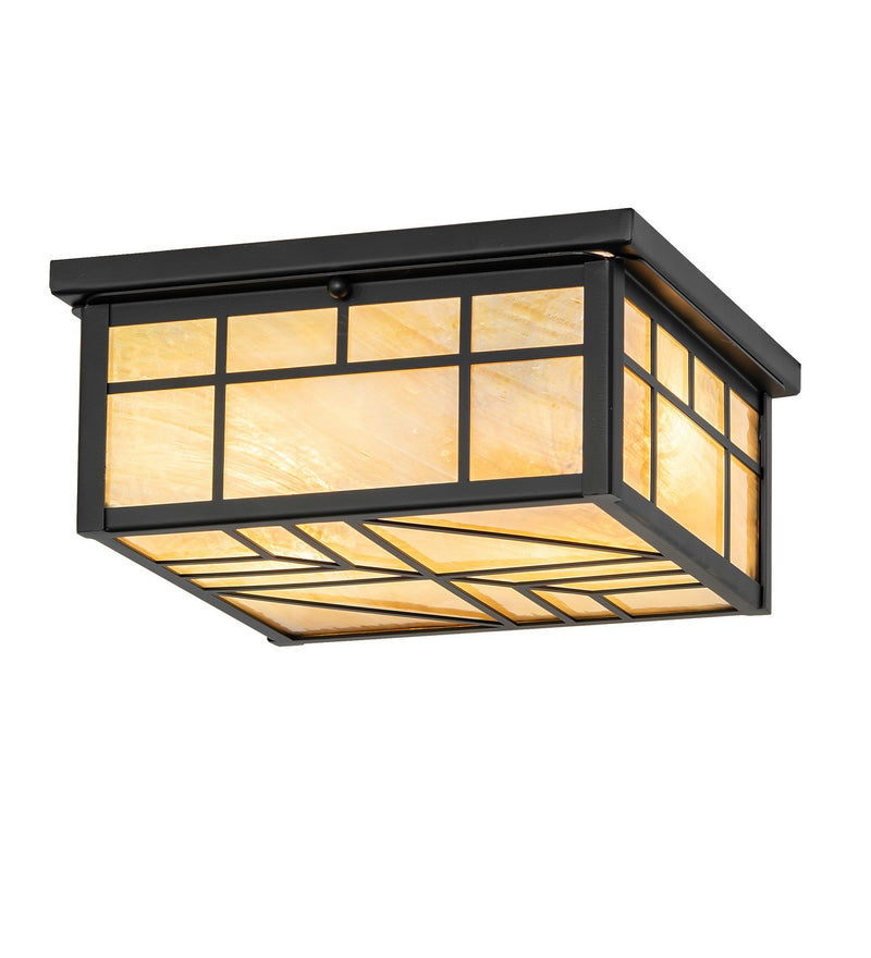Meyda Tiffany 268104 Two Light Flushmount, Solar Black