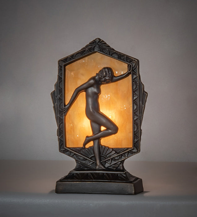 Meyda Tiffany 268410 One Light Accent Lamp, Antique Brass