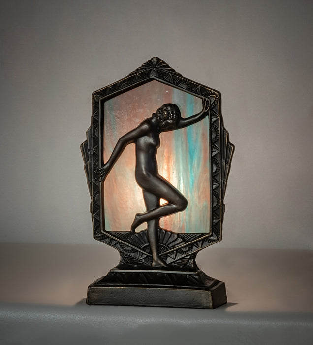 Meyda Tiffany 268411 One Light Accent Lamp, Antique Brass