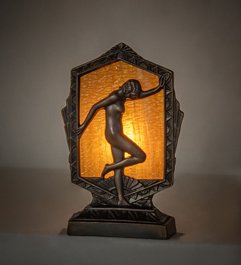 Meyda Tiffany 268412 One Light Accent Lamp, Antique Brass