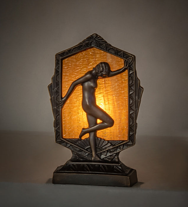 Meyda Tiffany 268412 One Light Accent Lamp, Antique Brass