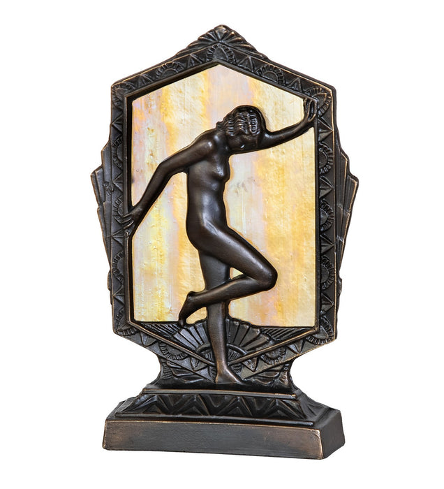 Meyda Tiffany 268414 One Light Accent Lamp, Antique Brass