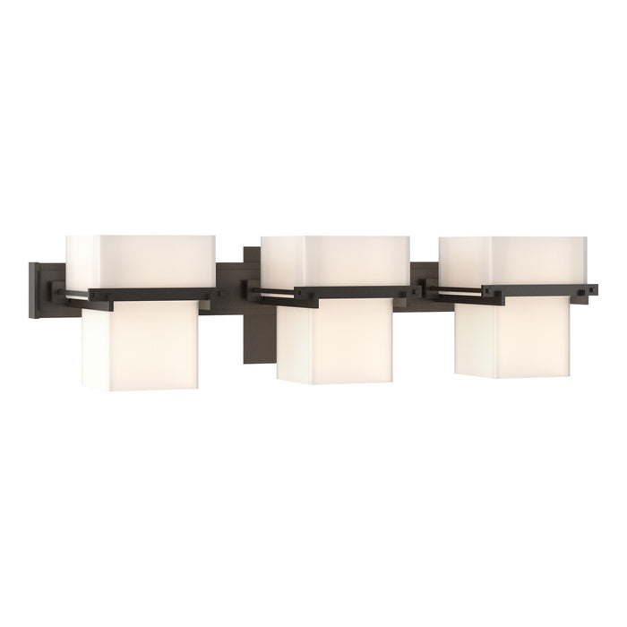 Hubbardton Forge 207833-SKT-14-GG0106 Three Light Wall Sconce, Oil Rubbed Bronze