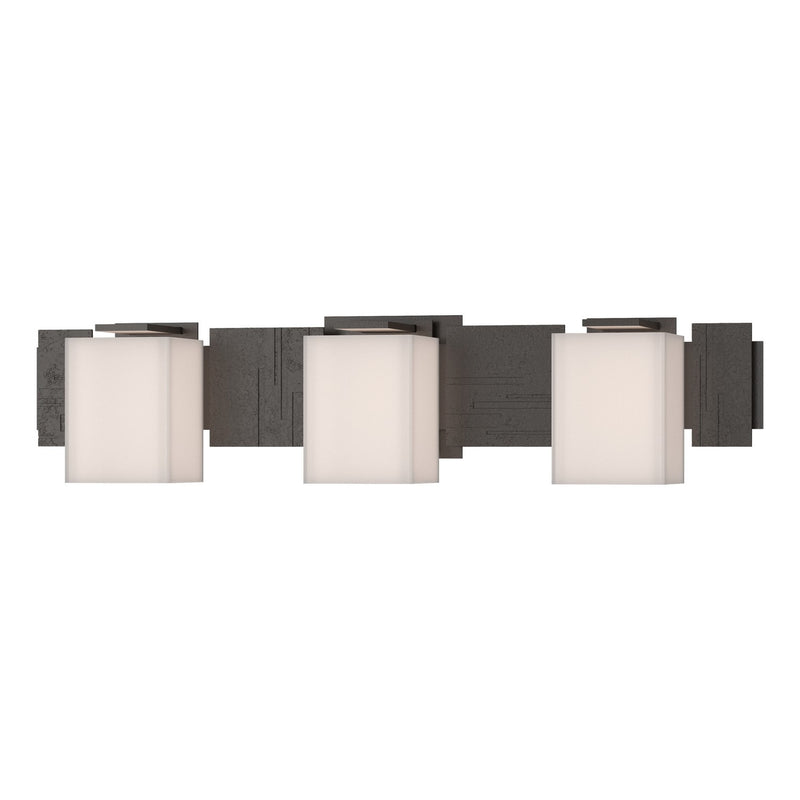 Hubbardton Forge 207843-SKT-14-GG0108 Three Light Wall Sconce, Oil Rubbed Bronze