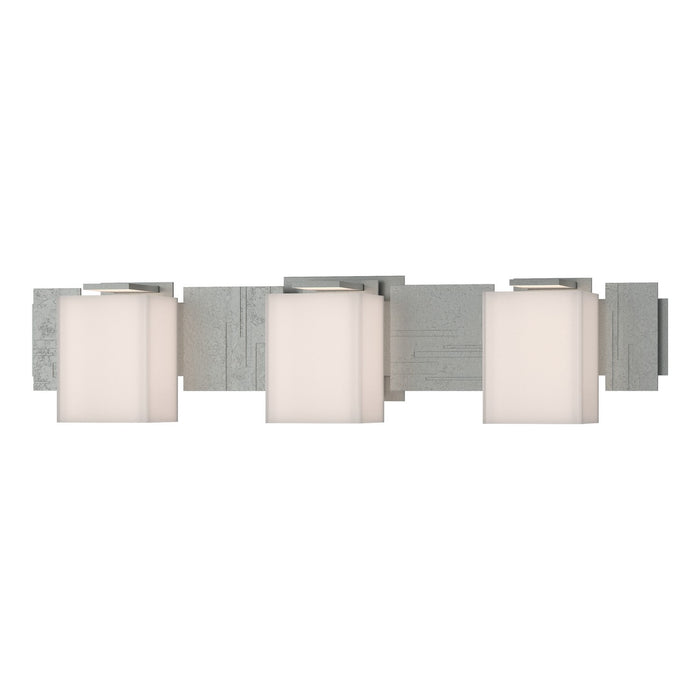 Hubbardton Forge 207843-SKT-82-GG0108 Three Light Wall Sconce, Vintage Platinum
