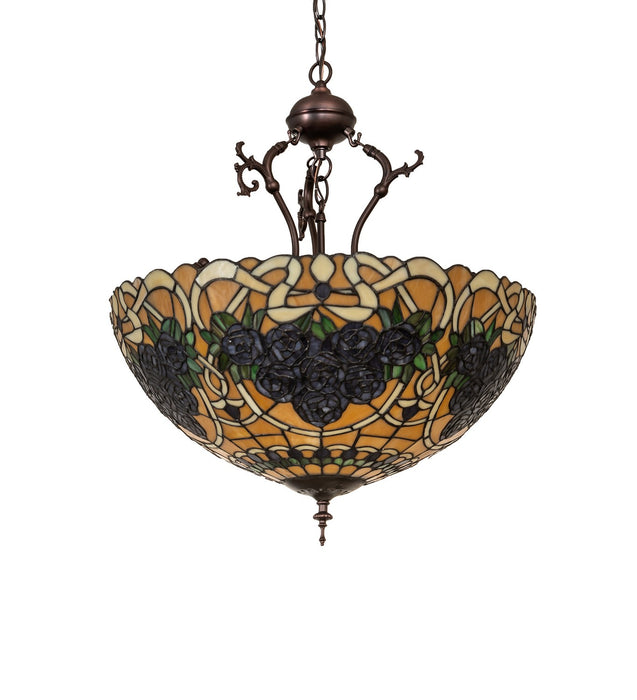 Meyda Tiffany 268655 Three Light Pendant, Mahogany Bronze