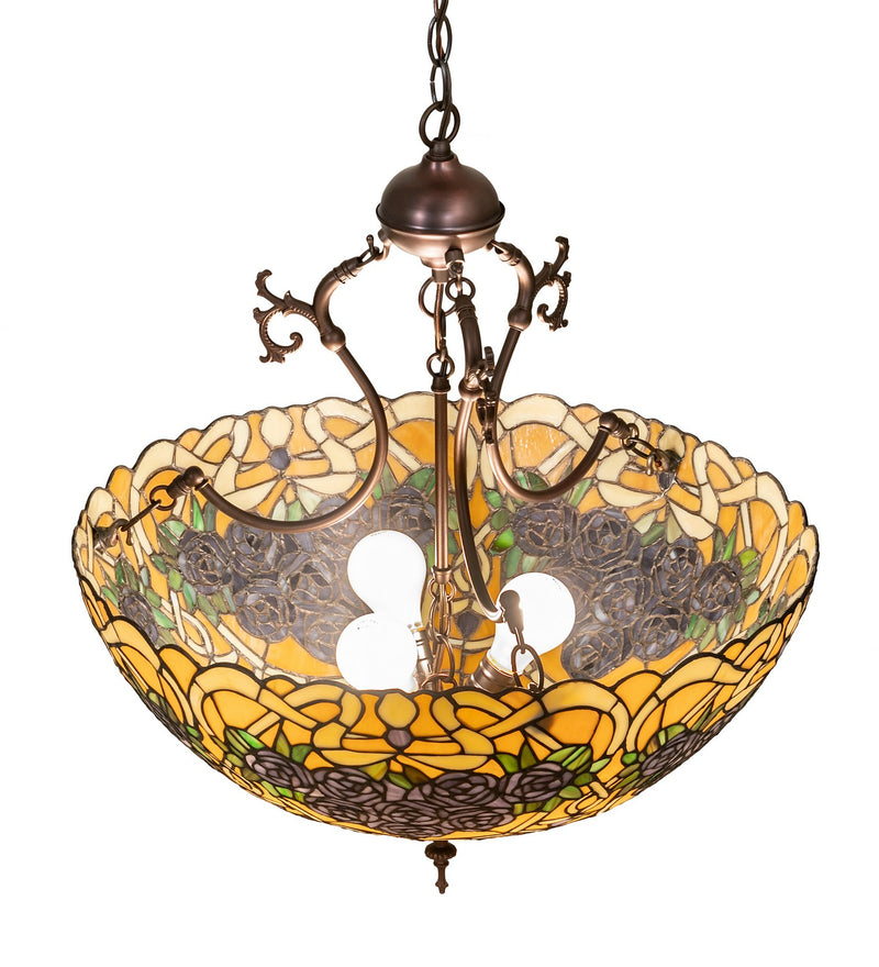 Meyda Tiffany 268655 Three Light Pendant, Mahogany Bronze