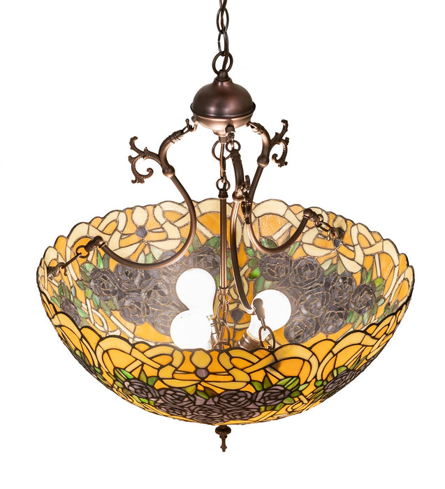 Meyda Tiffany 268655 Three Light Pendant, Mahogany Bronze