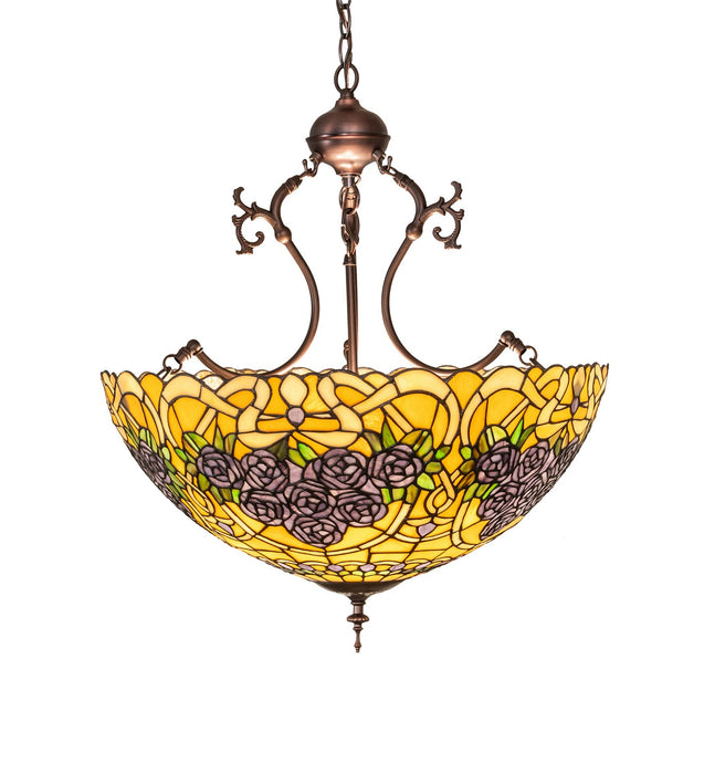 Meyda Tiffany 268655 Three Light Pendant, Mahogany Bronze