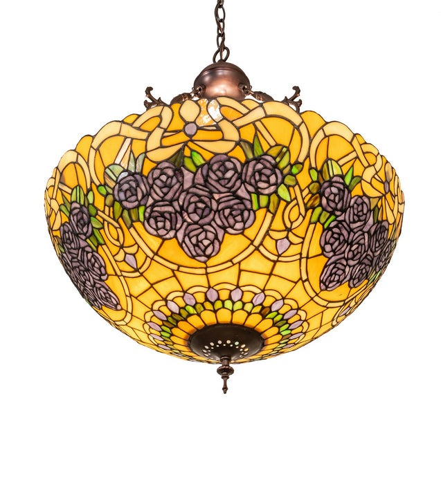 Meyda Tiffany 268655 Three Light Pendant, Mahogany Bronze