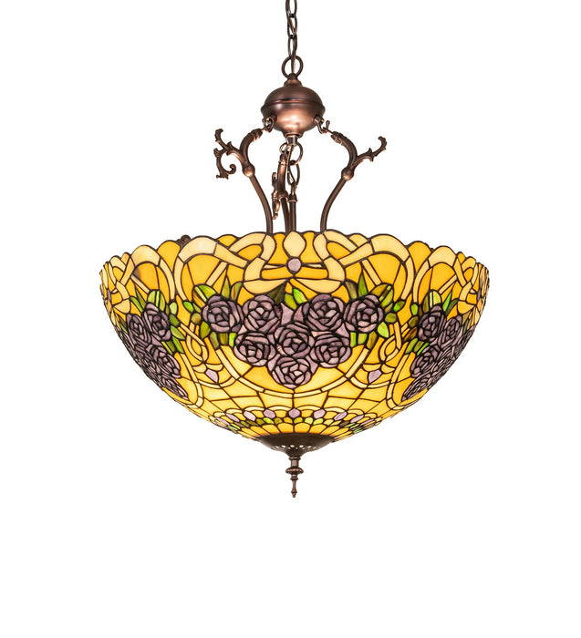 Meyda Tiffany 268655 Three Light Pendant, Mahogany Bronze