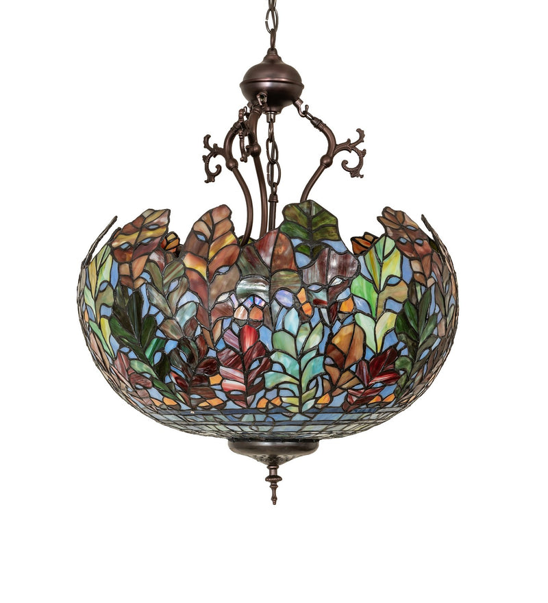 Meyda Tiffany 268656 Three Light Pendant, Mahogany Bronze