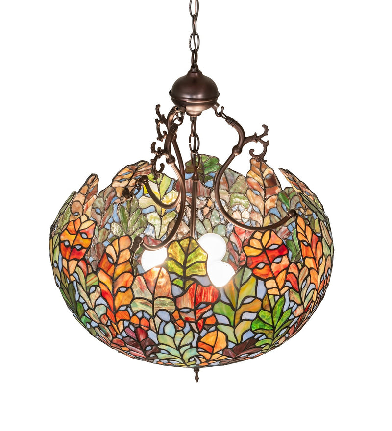 Meyda Tiffany 268656 Three Light Pendant, Mahogany Bronze