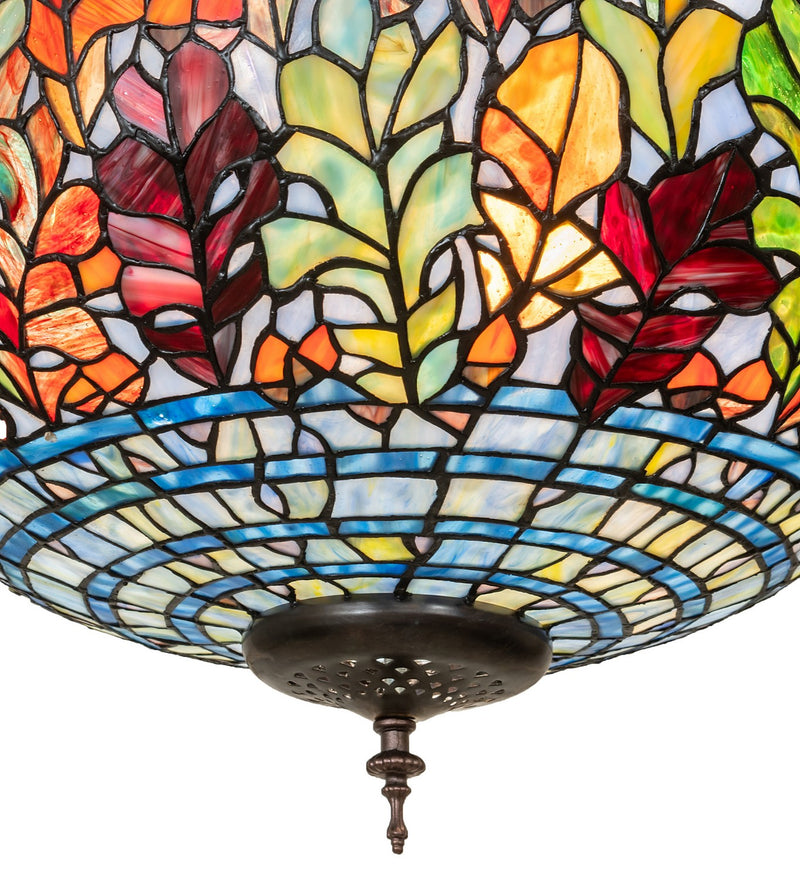 Meyda Tiffany 268656 Three Light Pendant, Mahogany Bronze