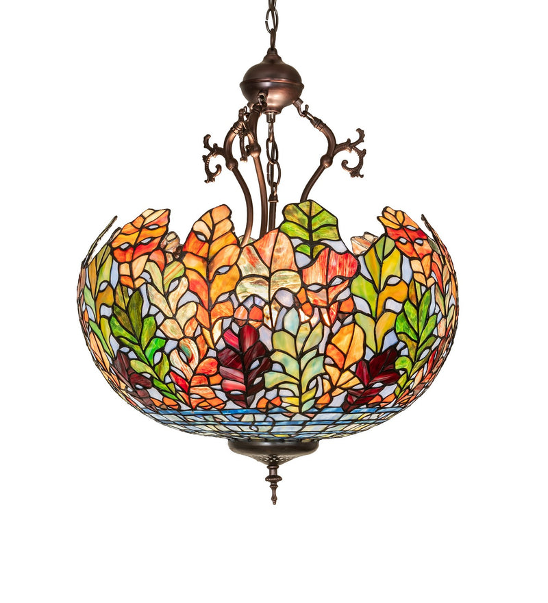 Meyda Tiffany 268656 Three Light Pendant, Mahogany Bronze