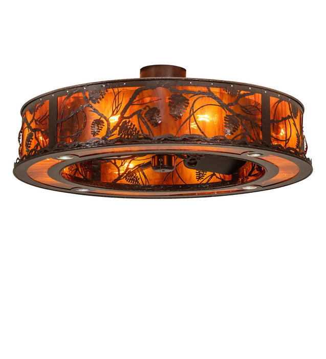 Meyda Tiffany 268793 12 Light Chandel-Air, Copper Vein
