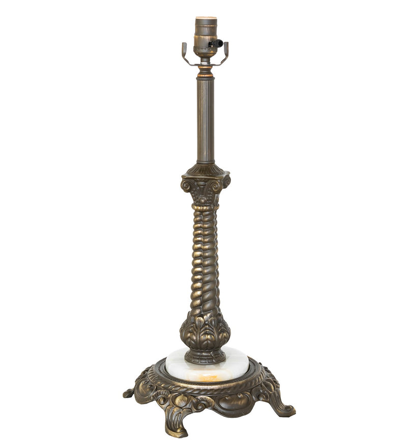 Meyda Tiffany 268955 One Light Table Base, Antique Brass
