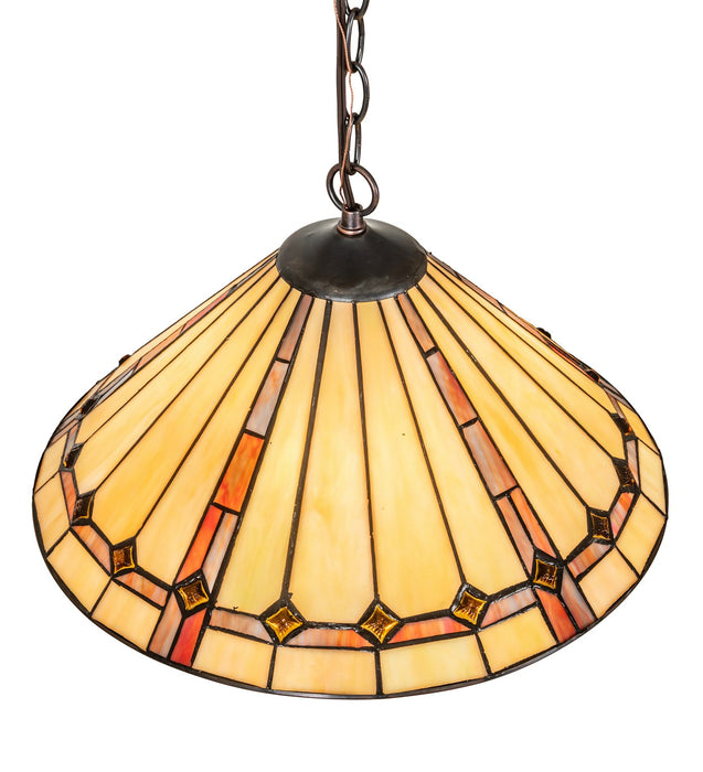Meyda Tiffany 269143 Three Light Pendant, Mahogany Bronze
