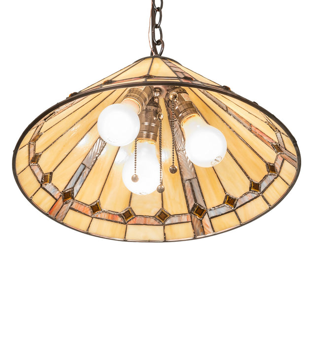 Meyda Tiffany 269143 Three Light Pendant, Mahogany Bronze