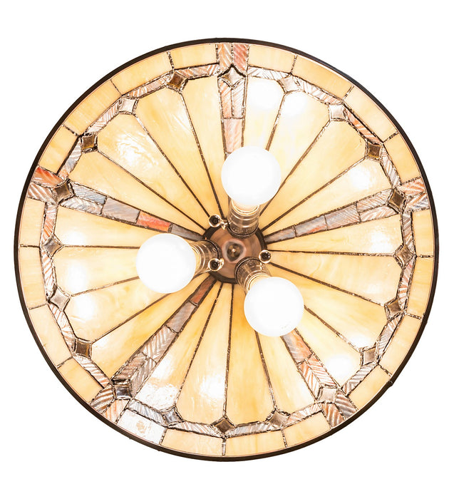 Meyda Tiffany 269143 Three Light Pendant, Mahogany Bronze