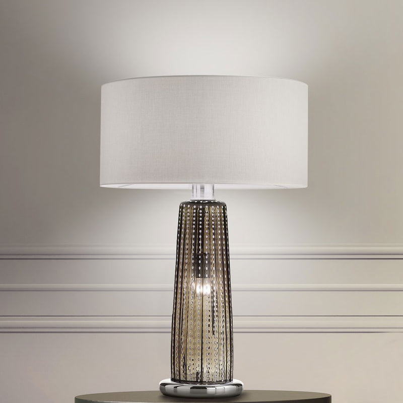 Zafferano ZA-LPR0109B Two Light Table Lamp, Grey