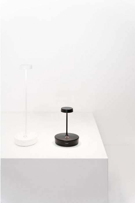 Zafferano LD1011N3 LED Table Lamp, Matte Black