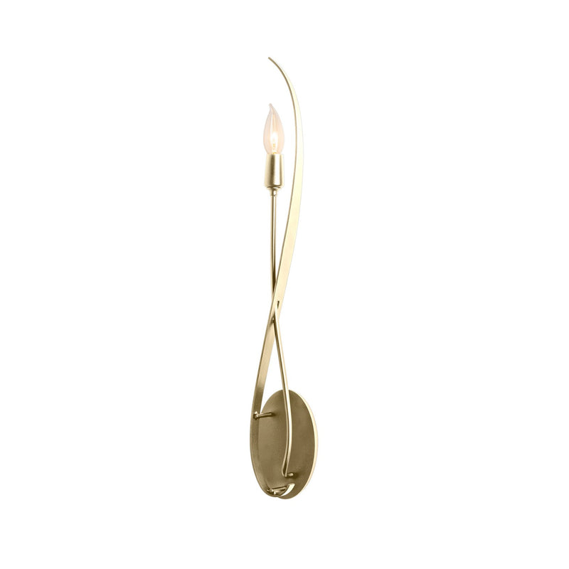 Hubbardton Forge 209120-SKT-86 One Light Wall Sconce, Modern Brass