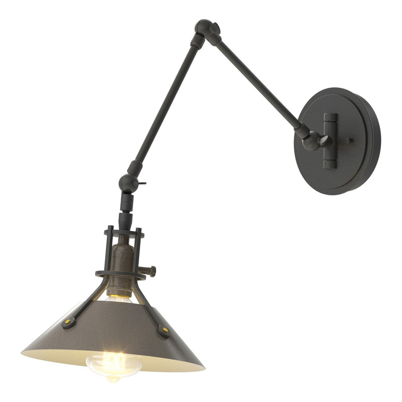 Hubbardton Forge 209320-SKT-10-07 One Light Wall Sconce, Black