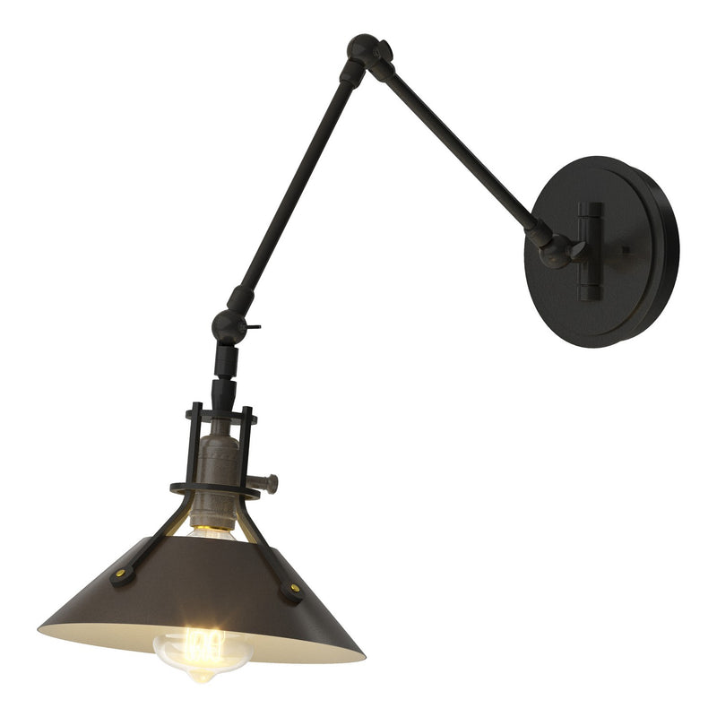 Hubbardton Forge 209320-SKT-10-14 One Light Wall Sconce, Black