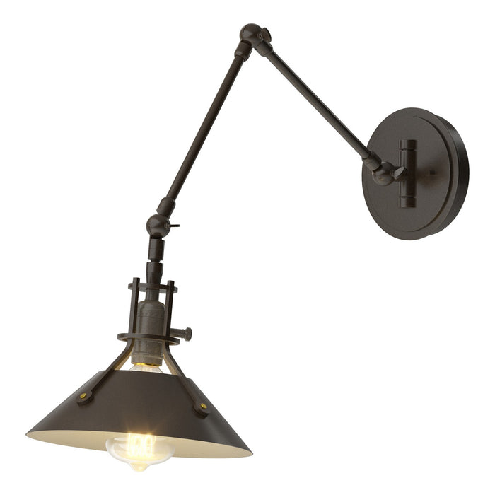 Hubbardton Forge 209320-SKT-14-14 One Light Wall Sconce, Oil Rubbed Bronze