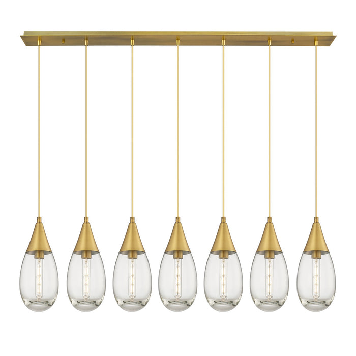 Innovations 127-450-1P-BB-G450-6CL LED Linear Pendant, Brushed Brass
