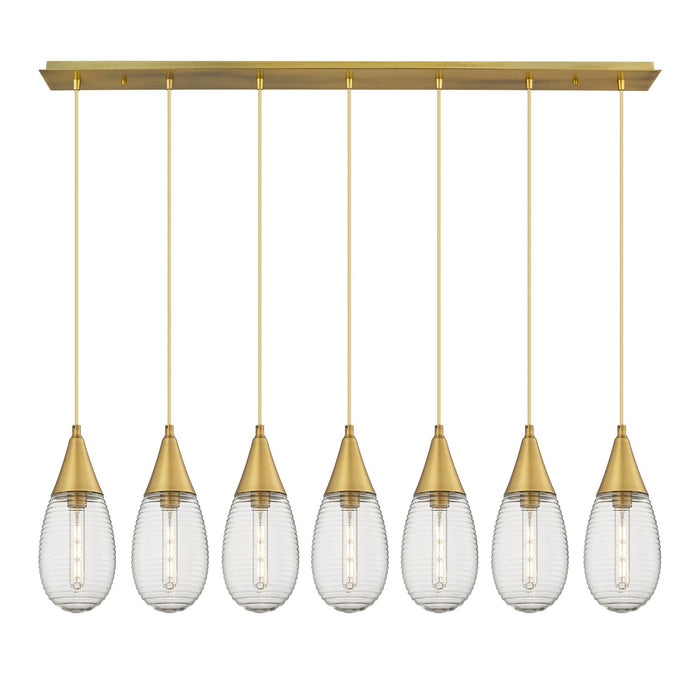 Innovations 127-450-1P-BB-G450-6SCL LED Linear Pendant, Brushed Brass