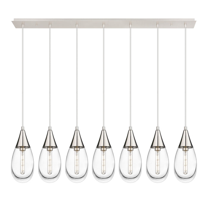 Innovations 127-450-1P-PN-G450-6CL LED Linear Pendant, Polished Nickel