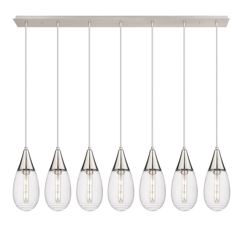 Innovations 127-450-1P-PN-G450-6SCL LED Linear Pendant, Polished Nickel