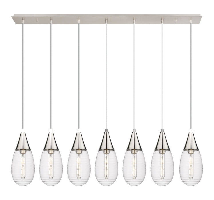 Innovations 127-450-1P-PN-G450-6SCL LED Linear Pendant, Polished Nickel