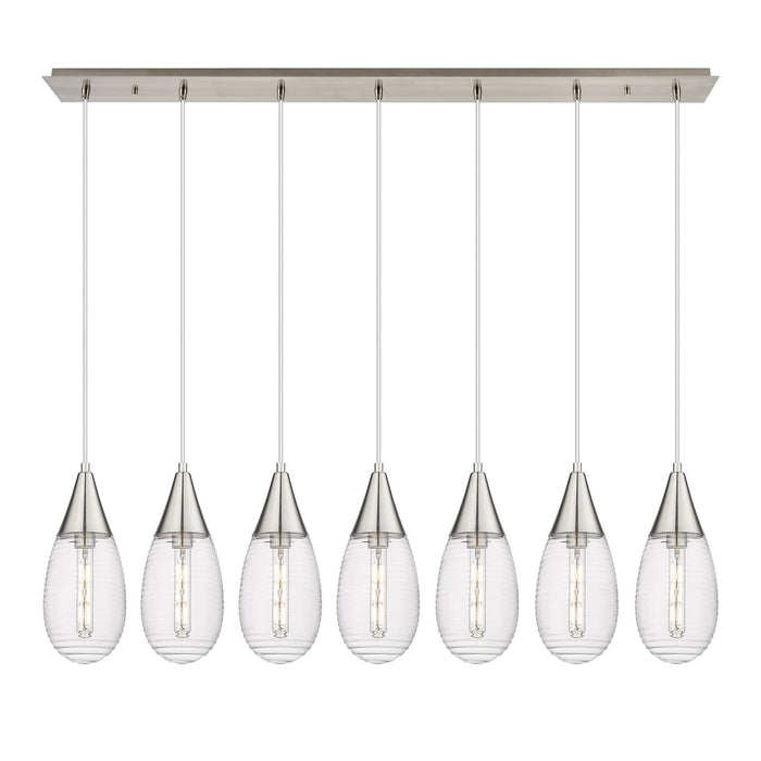 Innovations 127-450-1P-SN-G450-6SCL LED Linear Pendant, Brushed Satin Nickel