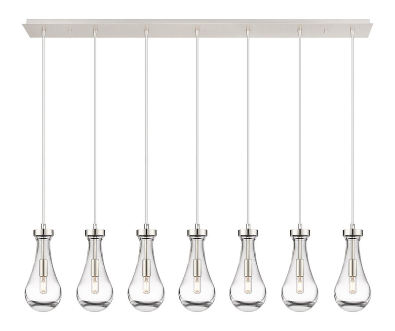Innovations 127-451-1P-PN-G451-5CL LED Linear Pendant, Polished Nickel